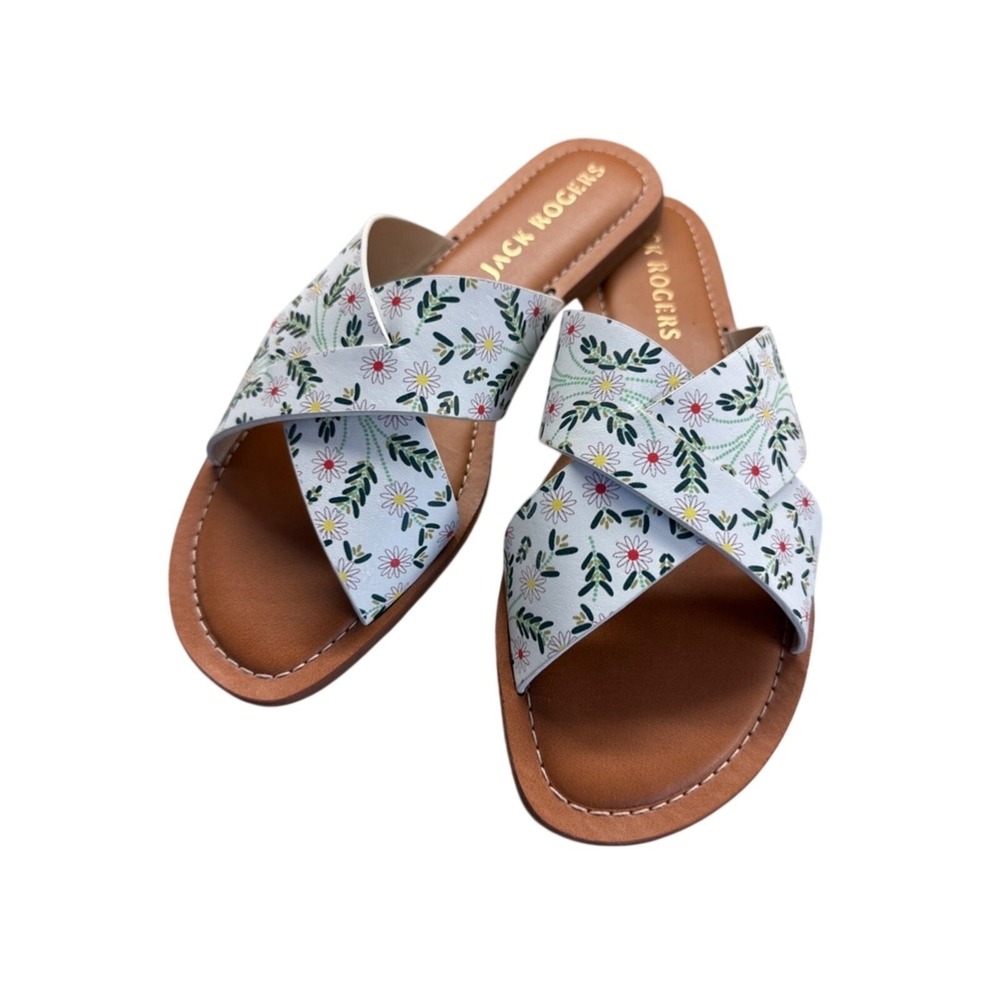 Jack Rogers‎ Floral Crisscross Slide Sandals Women Size 9M Cute Summer
Botanical